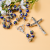 Royal Blue Cloisonné Rosary – 8mm Floral Beads, Made in Portugal
