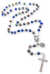Semi Precious Emperor Stone 8mm Bead Rosary with Miraculous Medal Center - 21.5