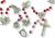  Red AB Crystal Bead Stations of the Cross Rosary Chaplet - 25