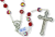   Red AB Tin Cut Crystal Rosary, 8 mm Beads - 21