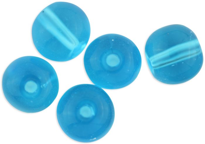   Aqua Glass Beads, 8 mm round -60 beads    (Minimum quantity purchase is 1)