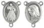 Divine Mercy Rosary Center with Our Lady of Medjugorje – 3/4" Silver Oxidized, Made in Italy * (Minimum quantity purchase is 3)