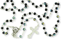 AB Black 4mm Glass Bead Rosary - 16"    (Minimum quantity purchase is 1)