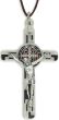   Mosaic Style St Benedict Crucifix Pendant with Black Enamel - 3 1/8"    (Minimum quantity purchase is 1)