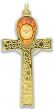   Two-Sided Holy Spirit Crucifix with Stained Glass Accents and  Gold Tone Finish - 3 1/8"  