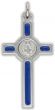   St Benedict Crucifix with Blue Enamel 1.6 in.   (Minimum quantity purchase is 1)