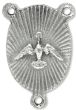 Holy Family Rosary Center with Holy Spirit Dove - 7/8" Oval Silver Oxidized, Made in Italy  * (Minimum quantity purchase is 3)