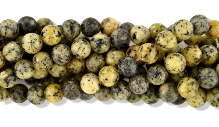 Dyed Jade Beads in Yellow, Gray and Cream, 8mm - Pkg 60   (Minimum quantity purchase is 1)