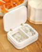 Holy Family Italian Gift Box  (Rosary, Tabletop Plaque, Rosary Box)  White, Sterling Silver * (Minimum quantity purchase is 1)