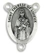 St Therese of Lisieux Oval Centerpiece - Silver Ox, 1-1/16"   (Minimum quantity purchase is 2)