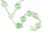   Custom Rosary, Add Crucifix and Centerpiece, 6mm White/Green Dappled Faux Pearl Beads  - 19"      