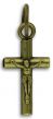  Small Round Bar Crucifix 11/16 inch - Bronze   (Minimum quantity purchase is 3)