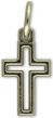  Simple Outlined Metal Cross - 11/16 inches  (Minimum quantity purchase is 5)