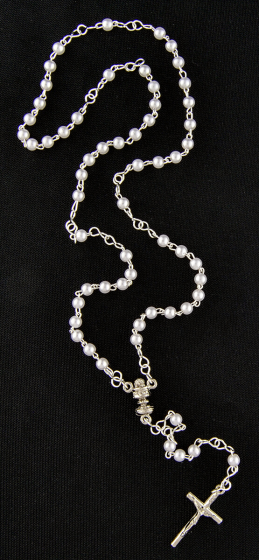 First Communion Rosary (4 mm Beads) with Keepsake Box - 15" - Closeout Sale * (Minimum quantity purchase is 1) 