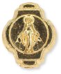 Miraculous Medal Metal Beads (12 pack) - 10 mm Gold Plated, Made in Italy  * 