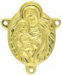 Our Lady of the Snows Rosary Center – 1" Gold Plated Oval Silhouette, Made in Italy   (Minimum quantity purchase is 2)