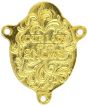 Our Lady of the Snows Rosary Center – 1" Gold Plated Oval Silhouette, Made in Italy   (Minimum quantity purchase is 2)