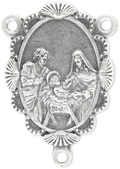  Holy Family Shell & Scalloped Edge Center Piece - 1 1/4"    (Minimum quantity purchase is 1)