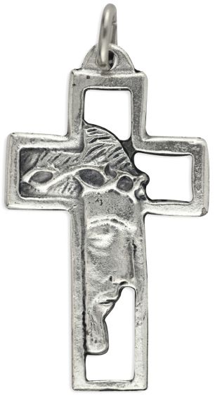 Cross with Profile of Christ - 1-3/8 Inch  (Minimum quantity purchase is 2)