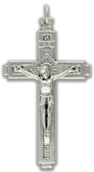  Fatima Crucifix , Vine and Sunburst Detail - 2" (Minimum quantity purchase is 1)