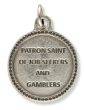 St Cayetano (Job Seekers, Gamblers) Round Medal - 7/8", Silver Ox   (Minimum quantity purchase is 3)