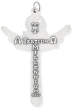 Holy Trinity Crucifix (Tertium Millennium) – 2.25" Large Silver Oxidized, Made in Italy  * (Minimum quantity purchase is 1)