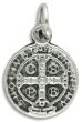 Small St Benedict Round Medal - 1/2", Silver Ox   (Minimum quantity purchase is 2)