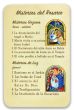 Rosary Mysteries Prayer Laminated Prayer Card - Spanish  (Minimum quantity purchase is 2)