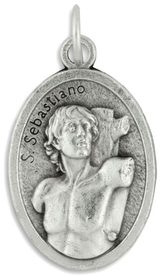  St Sebastian Protect Me / Athlete Patron Saint Medal 1 inch (Minimum quantity purchase is 2)