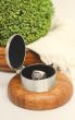    Metal Rosary Box Round with Floral Relief   (Minimum qty, purchase is 1) 