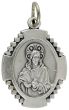 Scapular Medal with Scalloped Edge - 1 inch  (Minimum quantity purchase is 1)