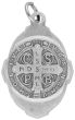  St Benedict / Pray For Us Medal - Unique Oval Shape - 1 inch   (Minimum quantity purchase is 3)