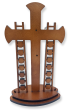 Stations of the Cross Ladder Wood Tabletop Crucifix – 13 1/2”, Made in Italy  (Minimum quantity purchase is 1)