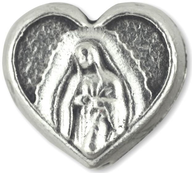  Our Lady of Guadalupe metal beads - pkg of 12   (Minimum quantity purchase is 1)