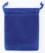 Blue Velvet Rosary Pouch - 4" x 5.5" Drawstring Velour Rosary Bag  (Minimum quantity purchase is 1)