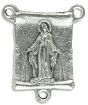 Our Lady of Grace Rectangular Scroll Centerpiece - Silver Ox, 1" *  (Minimum quantity purchase is 2)