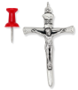 Nail Crucifix - 2" Silver Oxidized, Made in Italy  (Minimum quantity purchase is 1)