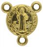  Gold Tone St Benedict Medal Center Piece - 1/2" (Minimum quantity purchase is 5)