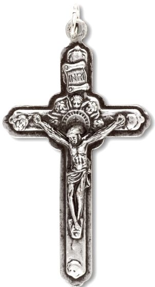  Embossed Angel Crucifix - 1 3/4" (Minimum quantity purchase is 1)