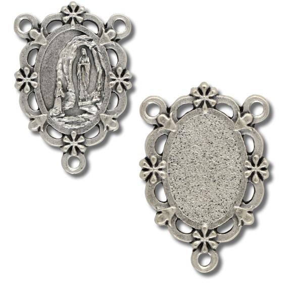  Ornate Our Lady of Lourdes Center Piece - 1 1/4"  (Minimum quantity purchase is 1)