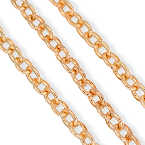 Continuous Rosary Chain - Heavy Duty Gold Plated 0.7mm - 4 ft (Minimum qty. purchase is 1)
