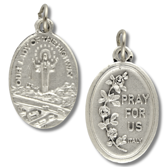   Our Lady of the Highway - Pray for Us - Medal - 1" (Minimum quantity purchase is 1)