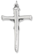 Nail Crucifix - 2" Silver Oxidized, Made in Italy  (Minimum quantity purchase is 1)
