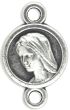 Divine Mercy Our Father Bead (Our Lady of Medjugorje) – 8mm Silver Oxidized, Made in Italy  *  (Minimum quantity purchase is 6)