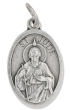 St Jude Medal - 1" Silver Oxidized, Made in Italy   (Minimum quantity purchase is 2)