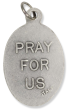 Our Lady of Charity Medal 1" Oval Silver Oxidized – Pray for Us on Back – Made in Italy Closeout Sale * (Minimum quantity purchase is 2)