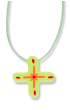  Shining Star Pendant with Mint Green Cord - 25"  - Closeout Sale *   (Minimum quantity purchase is 12)