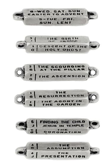  Mysteries of the Rosary Devotional Bead Set  Does not contain the Luminous Mysteries  (Minimum quanity purchase is 1)  