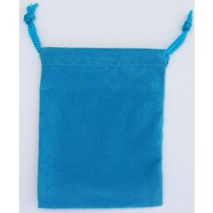 Robins Egg Blue Velvet Rosary Pouch - 4" x 5.5" Drawstring Velour Rosary Bag (Minimum quantity purchase is 1)