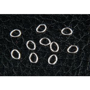  Jump rings - silver finish oval - 4 mm x 5 mm diameter by 0.8 mm Thick - 250 pcs *  (Minimum quantity purchase is 2)